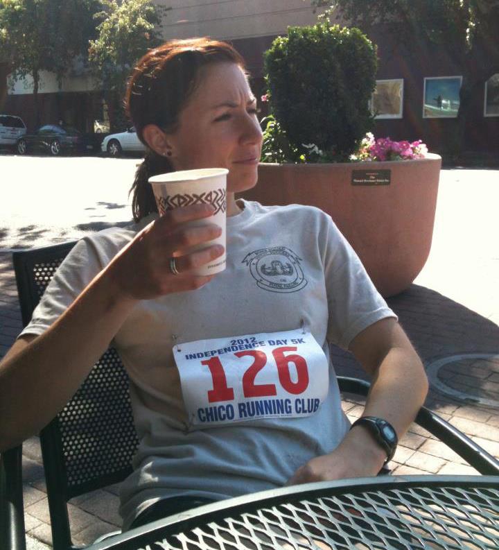 Jennifer Corso running a 5K race in Chico