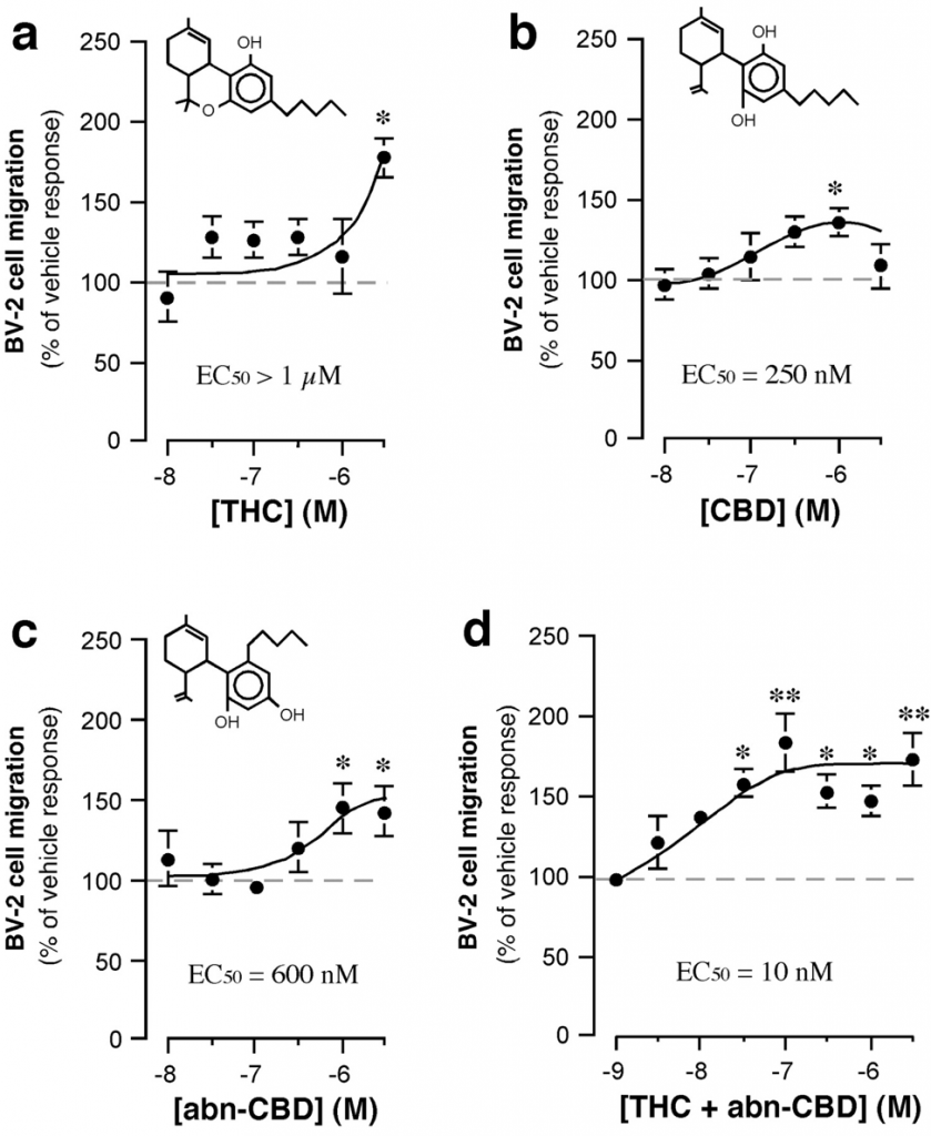 CBD microglial cell results preventing neuroinflammatory lesion sites